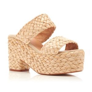 Like New Castaner Raffia wedges!